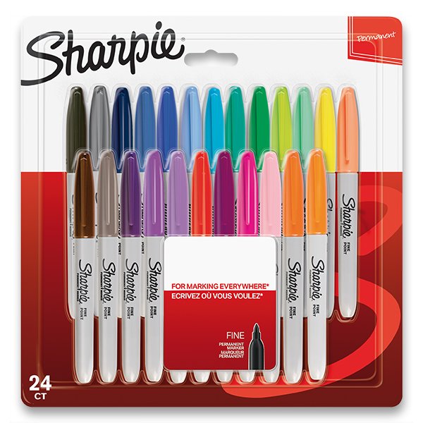 PERMANENTNÍ POPISOVAČE SHARPIE FINE, SADA 24 BAREV