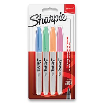 PERMANENTNÍ POPISOVAČ SHARPIE FINE - SADA 4 KS, PASTELOVÉ BARVY