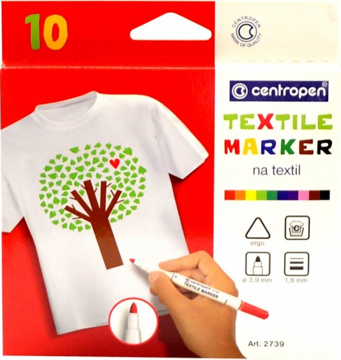 Popisovače na textil 10 ks 