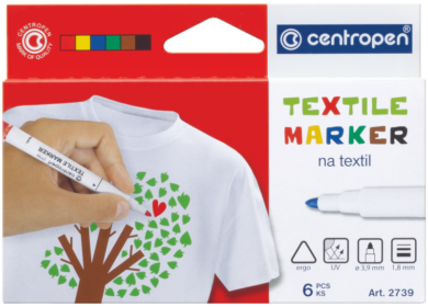 Popisovače na textil 6 ks 