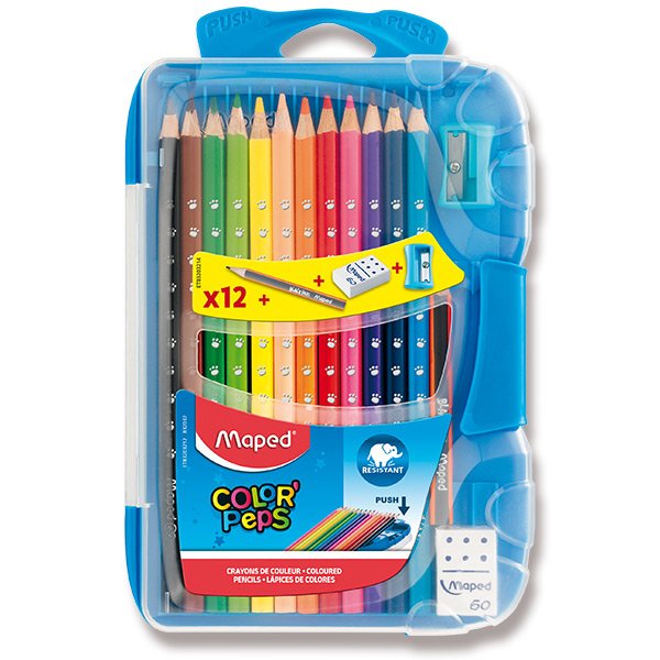 Pastelky Maped Color'peps SMART BOX 12 barev + doplňky