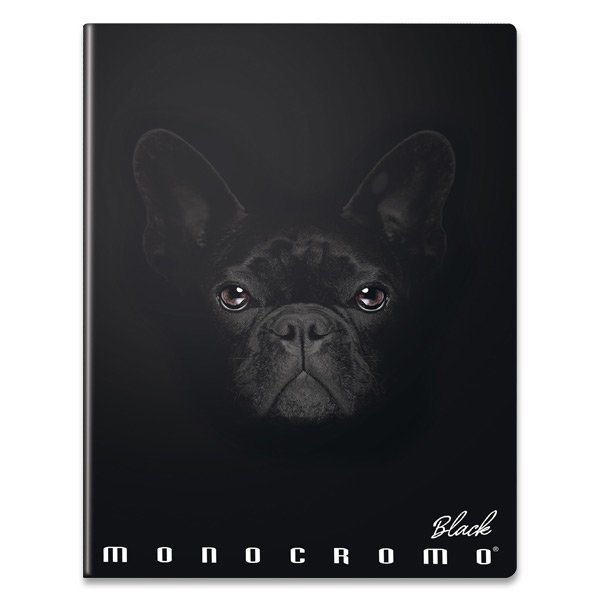 Sešit 444 A4 linkovaný, 40 listů, Pigna Monocromo black buldoček