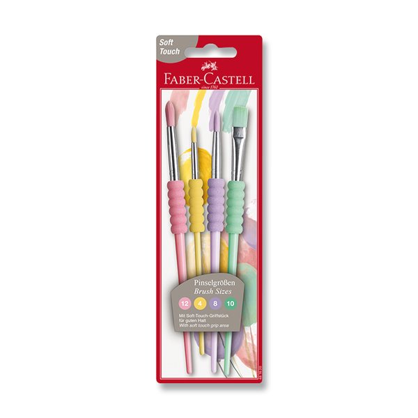 Štětce Faber-Castell Soft pastelové 4 ks
