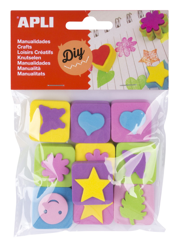 Razítka Mini pěnovka 3 x 3 cm 10 ks