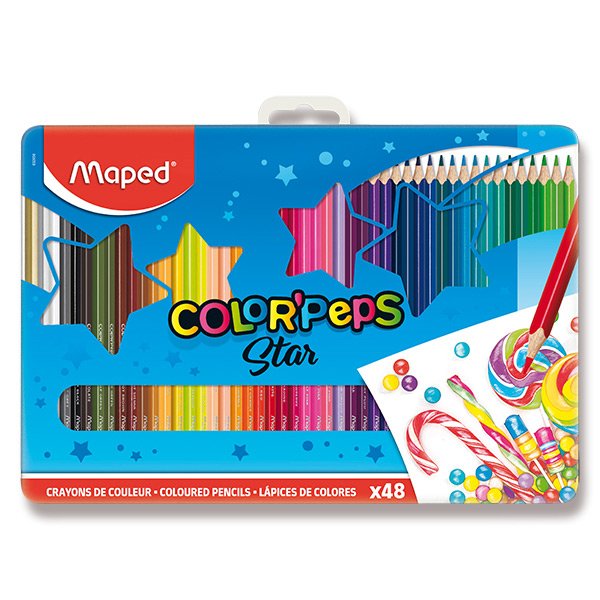 Pastelky Maped Color'Peps Metal box 48 barev