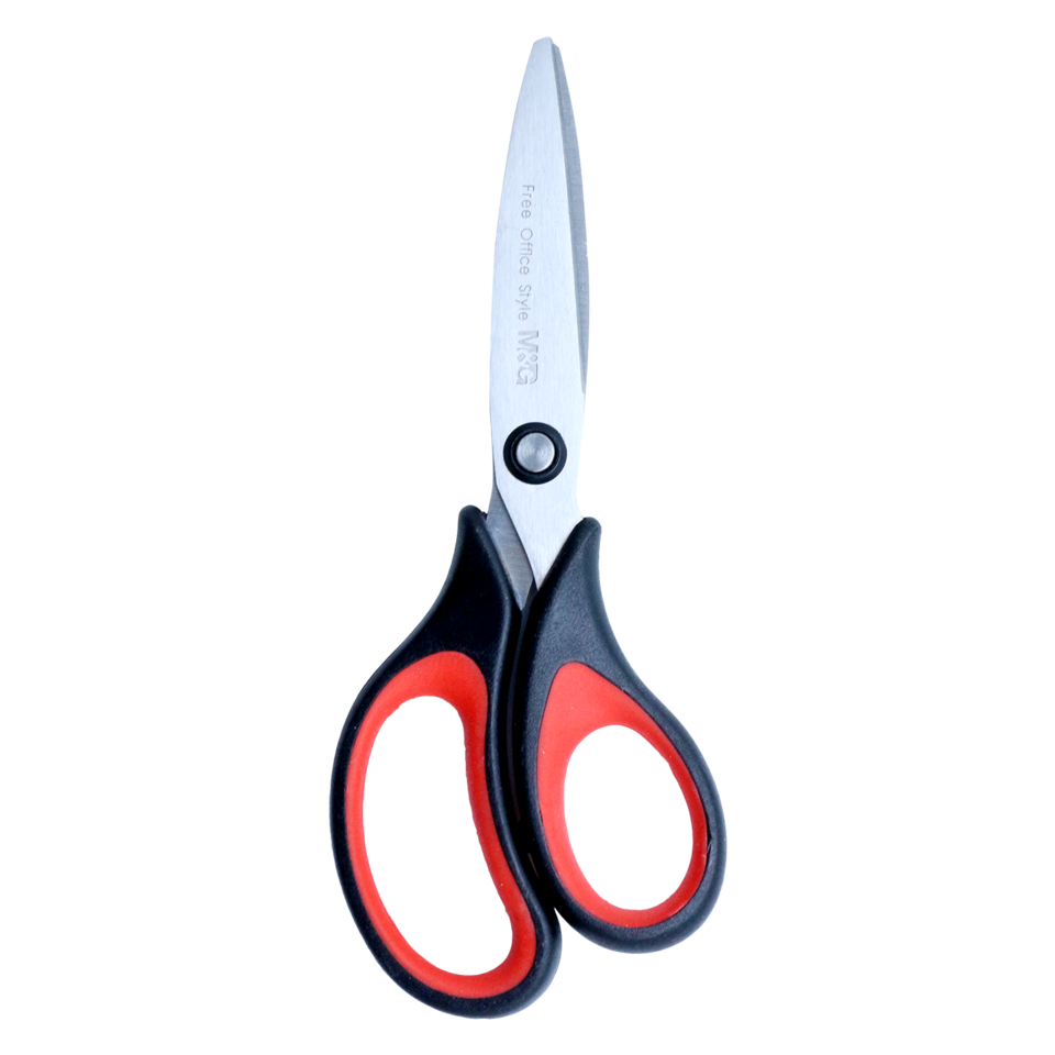 Nůžky dětské - ergonomická rukojeť 144 mm červené