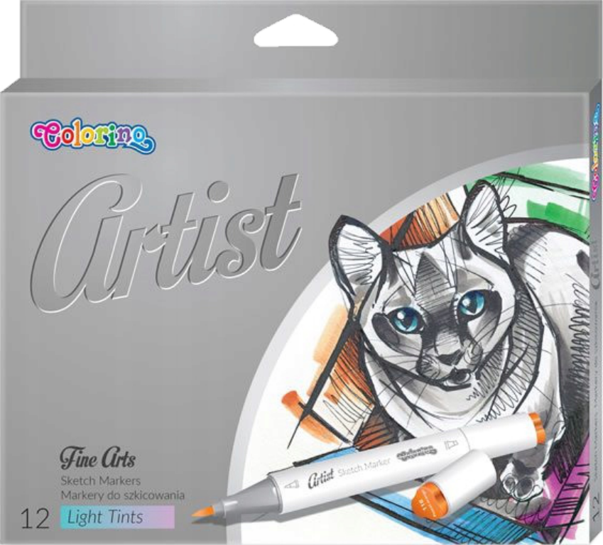 Popisovače Colorino Artist oboustranné 12 ks pastel