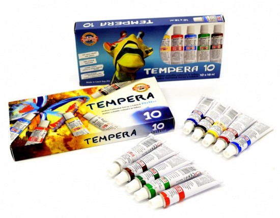 Temperové barvy 10 ks, 16 ml