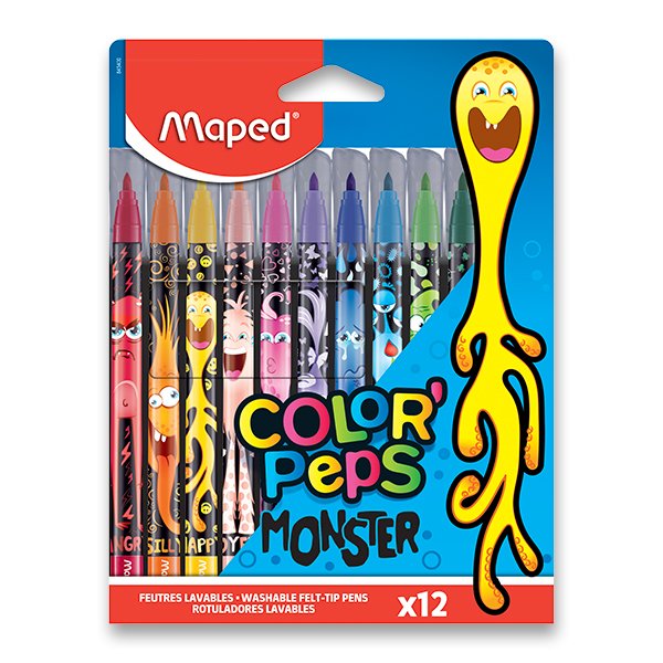 Dětské fixy Maped Color´Peps Monster 12 barev