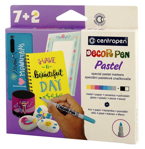 Centropen Decor pen Pastel 9 ks