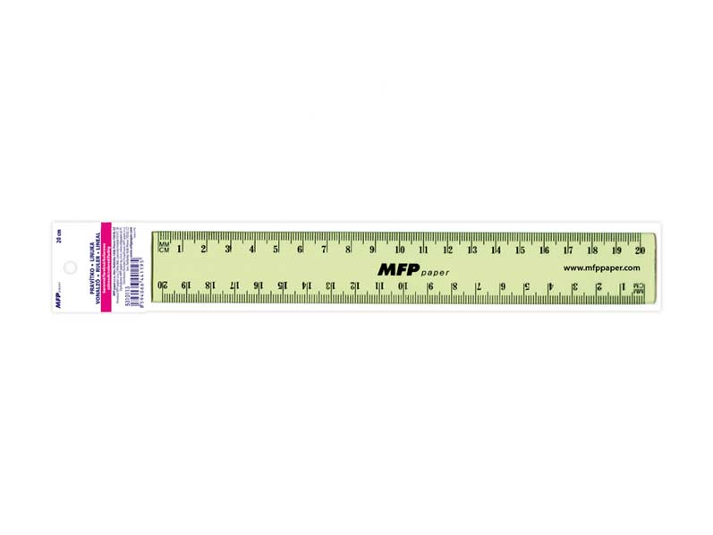 Pravítko 20 cm zelené