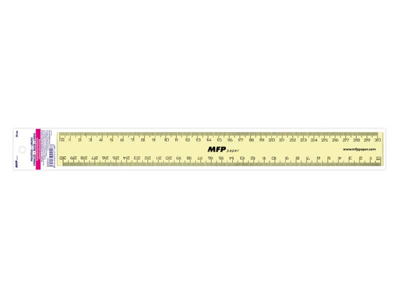 Pravítko 30 cm žluté