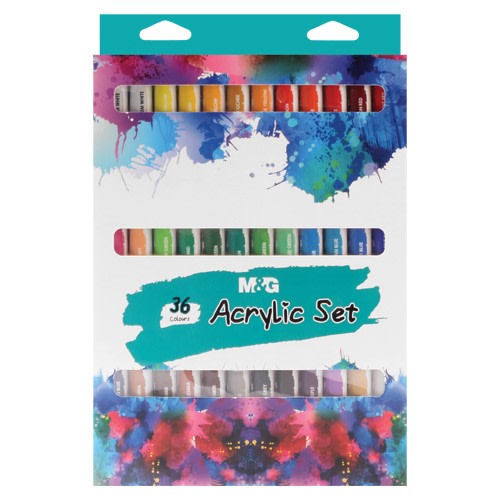 Akrylové barvy MaG 36 barev, 12 ml