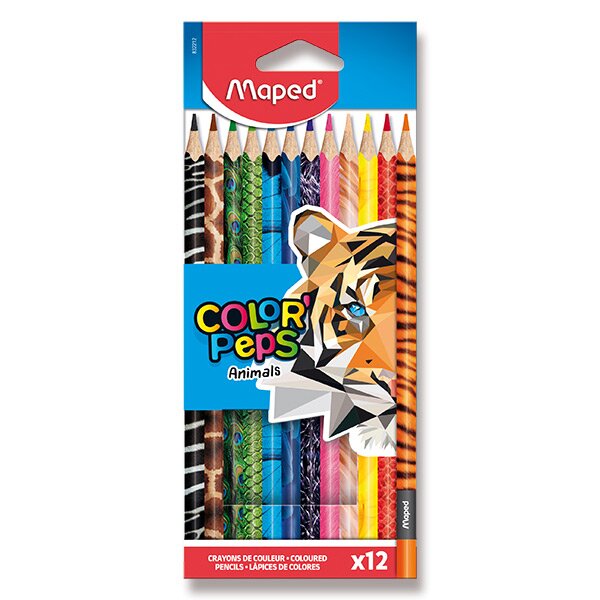 Pastelky Maped Color'Peps Animals 12 barev