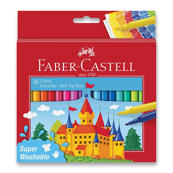 DĚTSKÉ FIXY FABER-CASTELL CASTLE - 36 BAREV