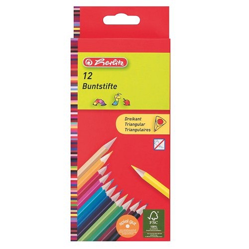 Pastelky 12 barev trojhranné Herlitz