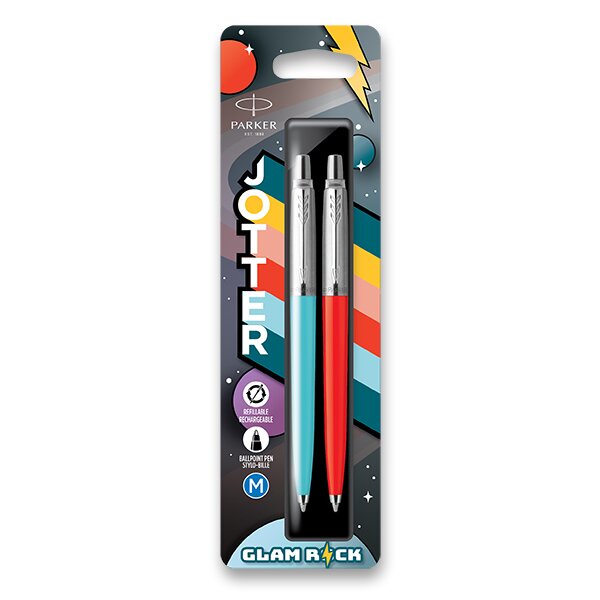 KULIČKOVÉ PERO PARKER JOTTER ORIGINALS GLAM ROCK - MODRÁ A ČERVENÁ