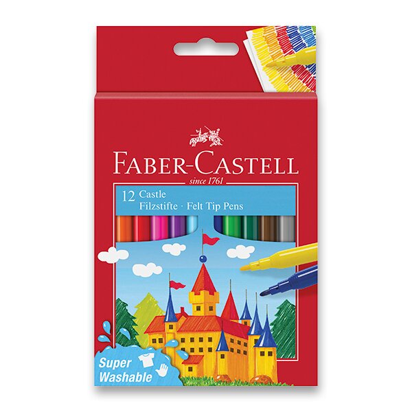 DĚTSKÉ FIXY FABER-CASTELL CASTLE - 12 BAREV