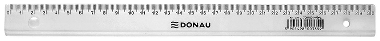 Pravítko 30 cm čiré