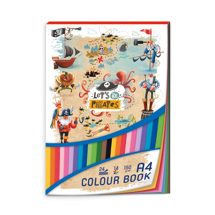 Blok barevných papírů A4 - Lets Be Pirates