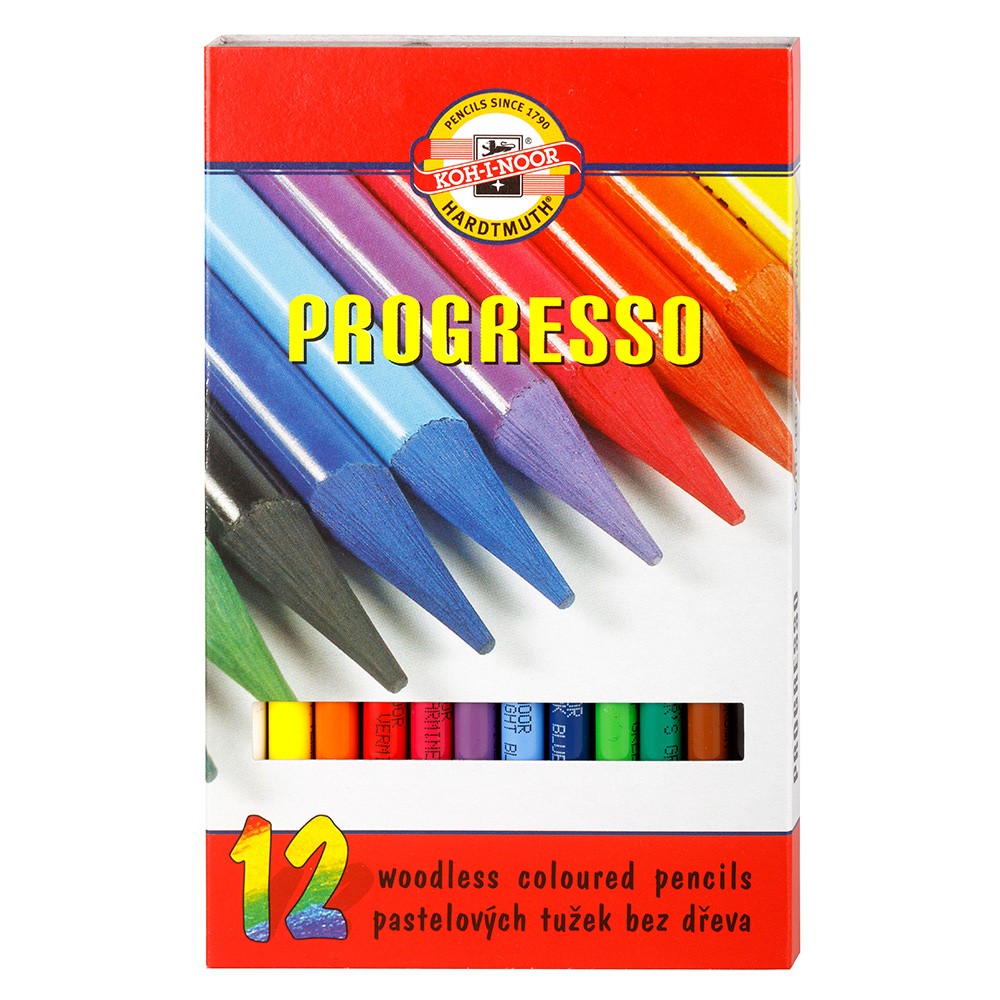 Pastelky v laku Koh-i-noor - Progresso - 12 ks