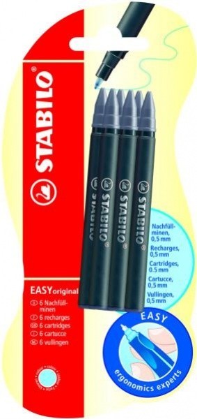 Stabilo Easy náplň 3 ks modrá (bombička)