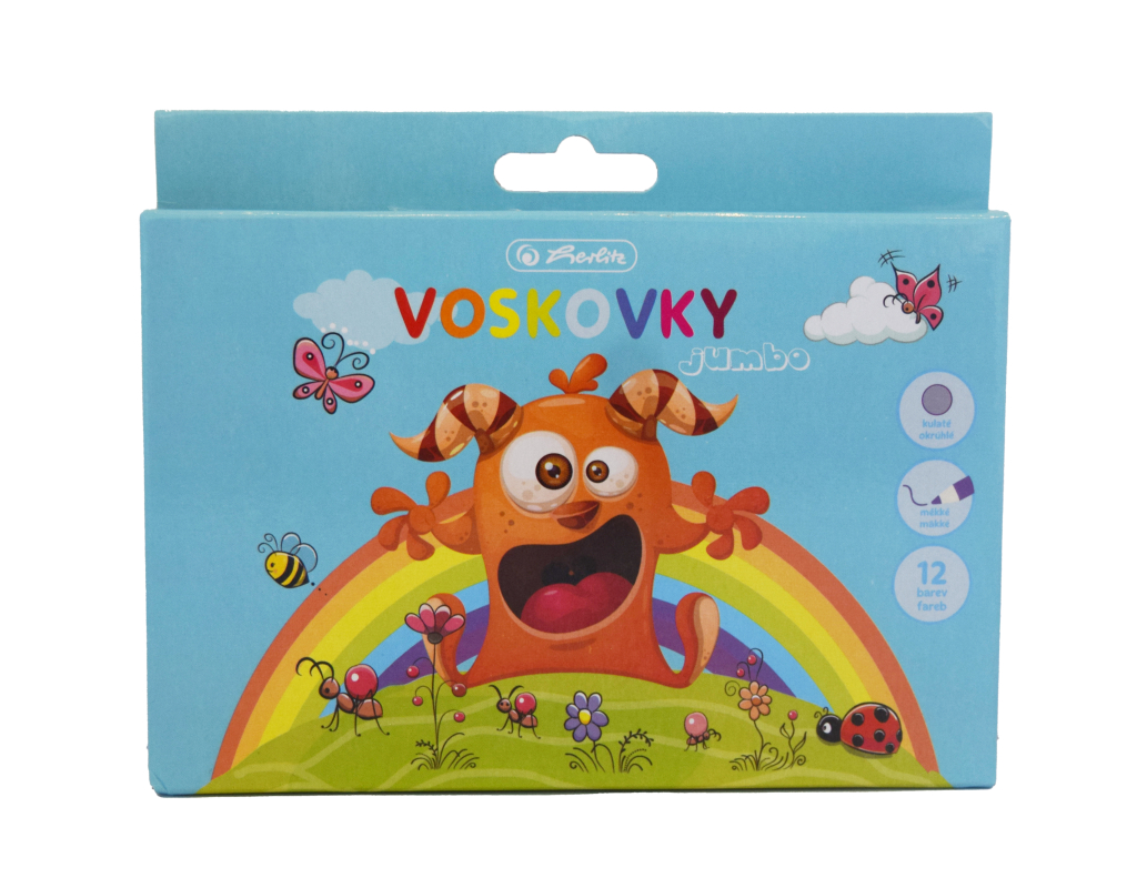 Voskovky jumbo příšerka, 12 ks