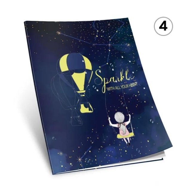 Sešit A5, linkovaný, 52 listů Shiny SPARKLE