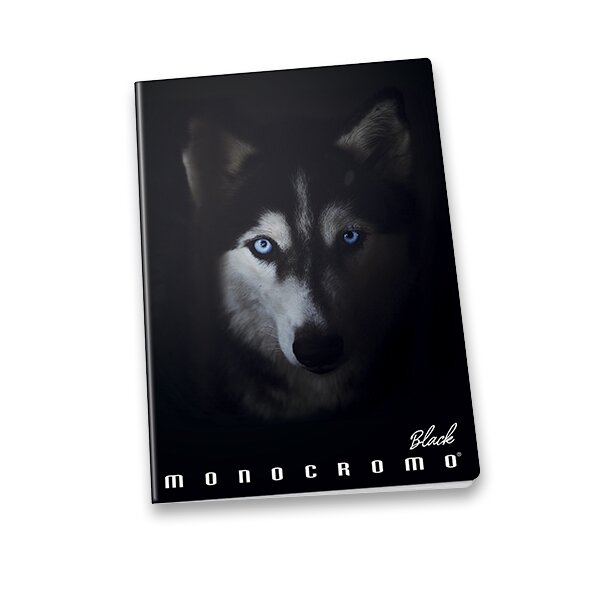 ŠKOLNÍ SEŠIT PIGNA MONOCROMO BLACK - A5, LINKOVANÝ husky