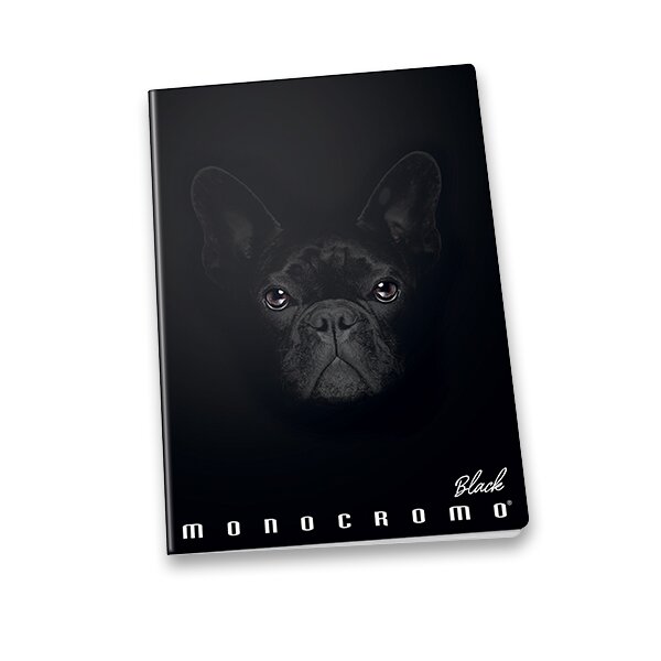 ŠKOLNÍ SEŠIT PIGNA MONOCROMO BLACK - A5, LINKOVANÝ buldoček