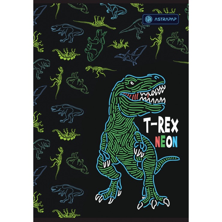 Sešit A5, linkovaný, 32 listů t-rex
