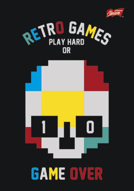 Sešit 564 60 listů, linkovaný GAME OVER RETRO