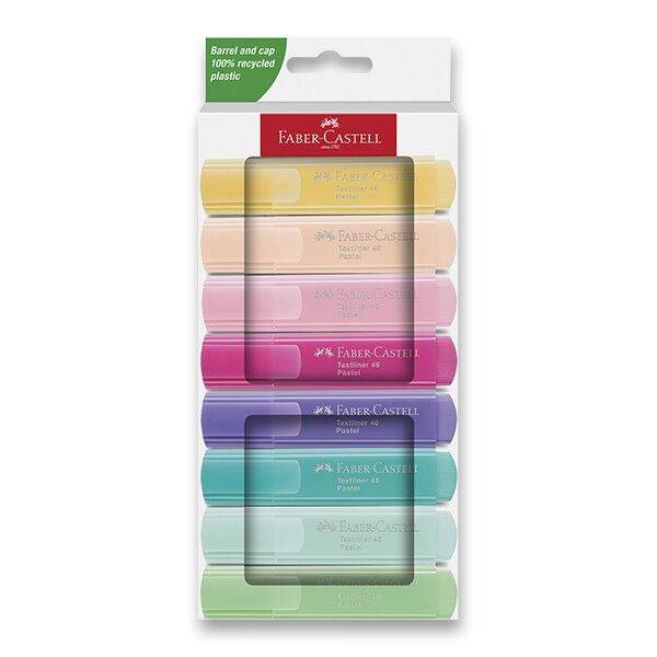 Zvýrazňovač Faber-Castell TEXTLINER 46 pastel 8 barev