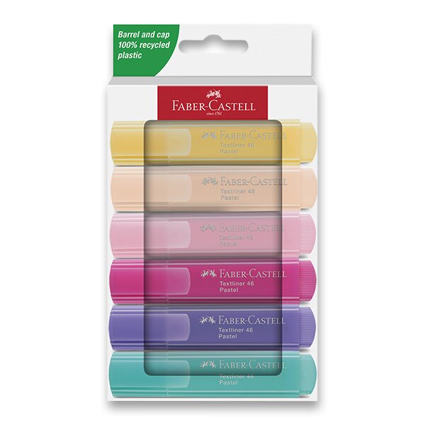 Zvýrazňovač Faber-Castell TEXTLINER 46 pastel 6 barev