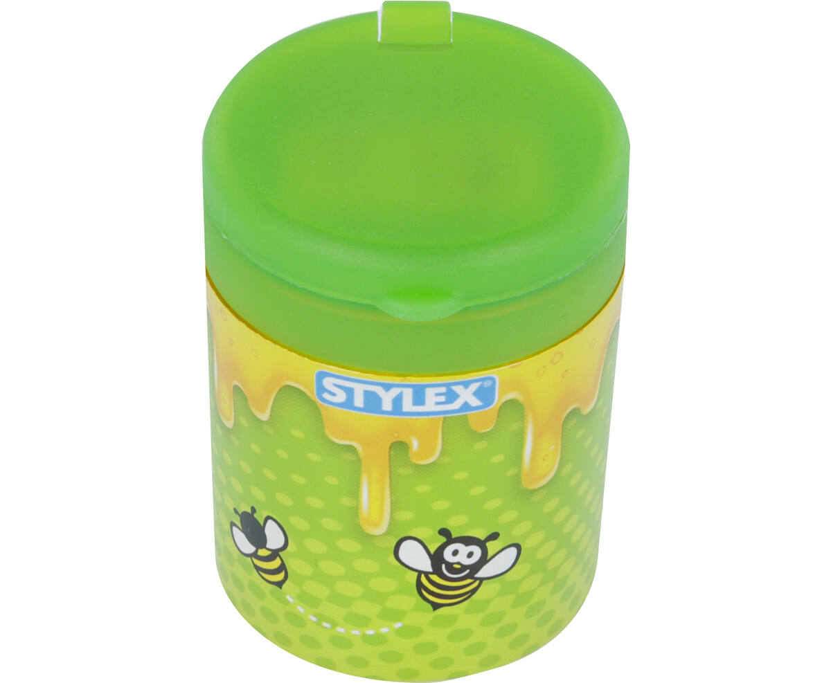 Ořezávátko dvojité Stylex s víčkem zelené