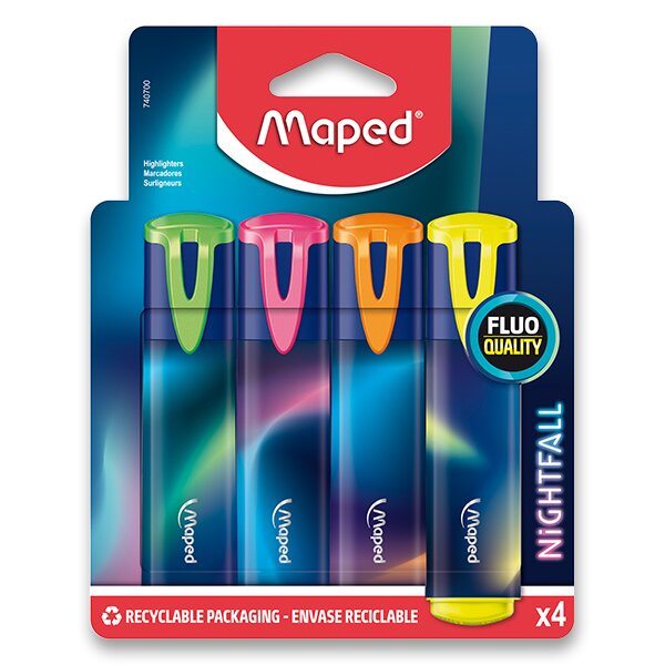 ZVÝRAZŇOVAČ MAPED FLUO PEPS NIGHTFALL - 4 BARVY