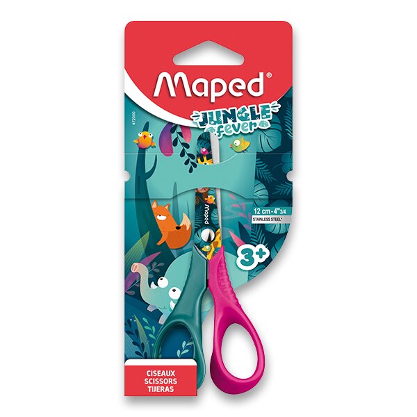 Nůžky Maped Vivo Jungle Fever 12 cm růžové