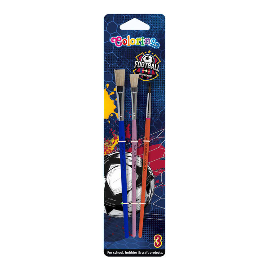 Sada štětců Colorino Fotbal 3 ks