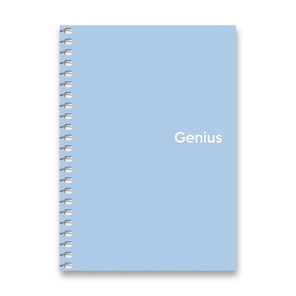 Kroužkový blok Shkolyaryk Genius A6, čtverečkovaný, 80 listů modrý