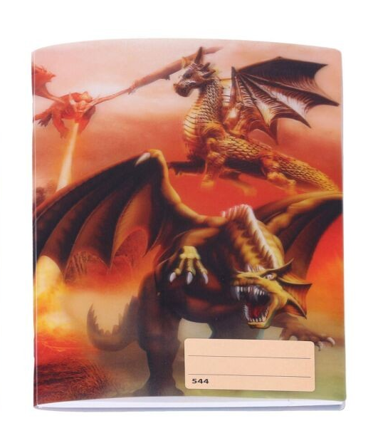Sešit 544 s 3D,  A5. linkovaný draci