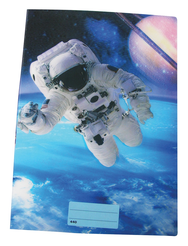 Sešit 444 s 3D motivem, A4, linkovaný astronaut