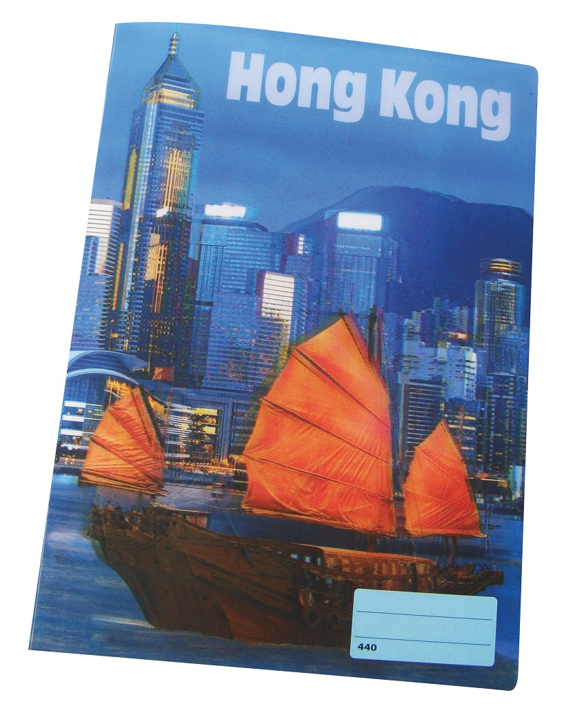 Sešit 444 s 3D motivem, A4, linkovaný  Hong Kong