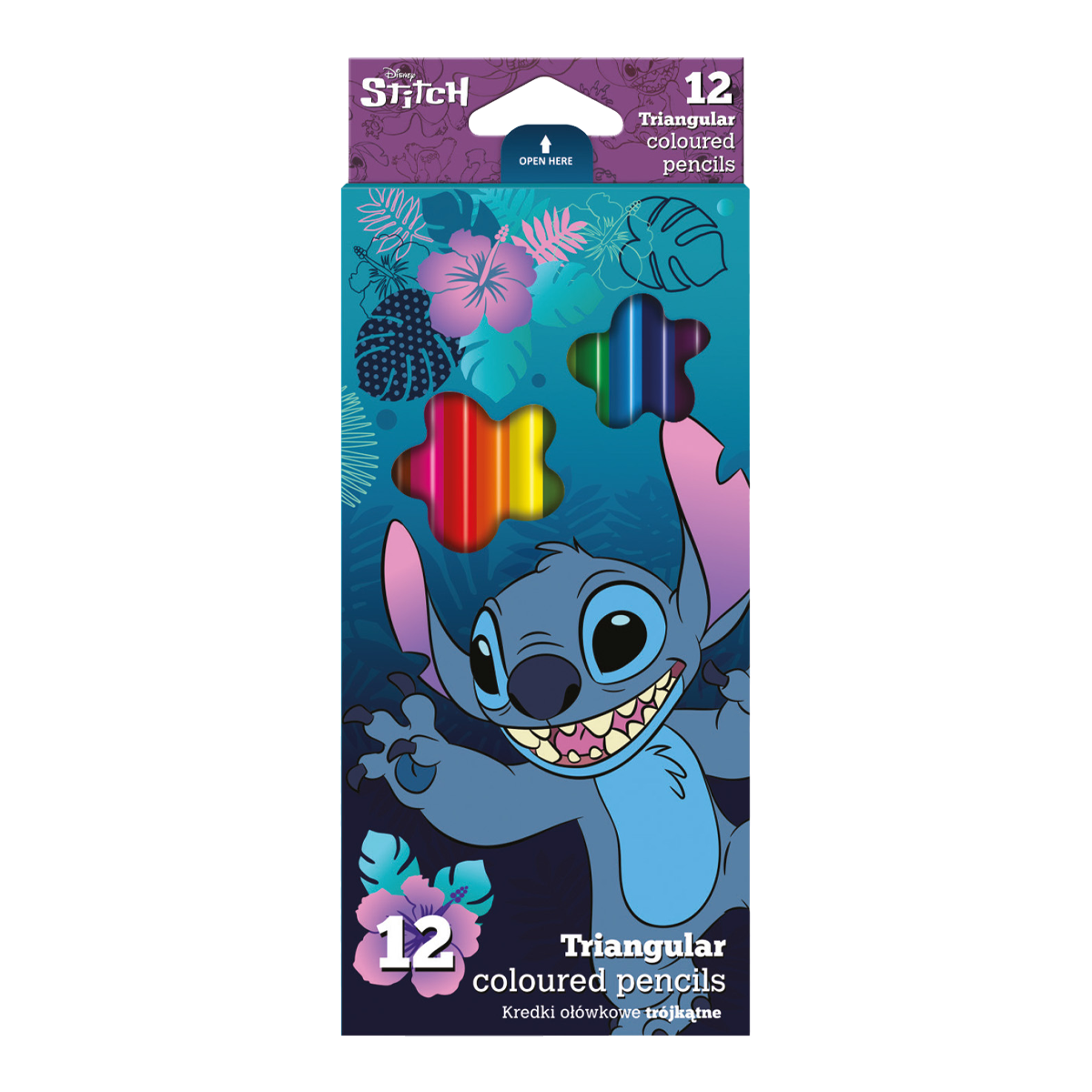 Pastelky trojhranné Colorino 12 ks Stitch