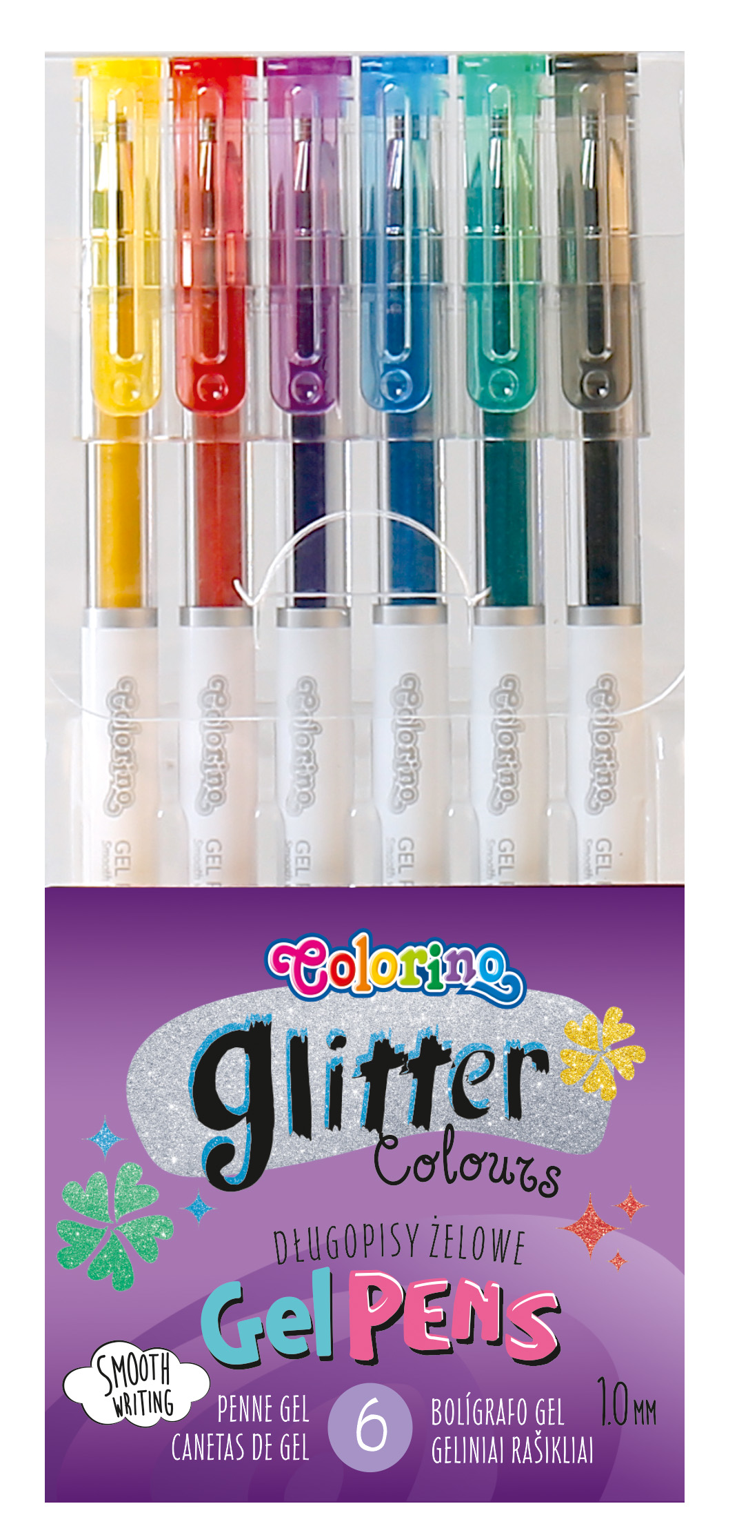 Gelové rollery se třpytkami 6 barev