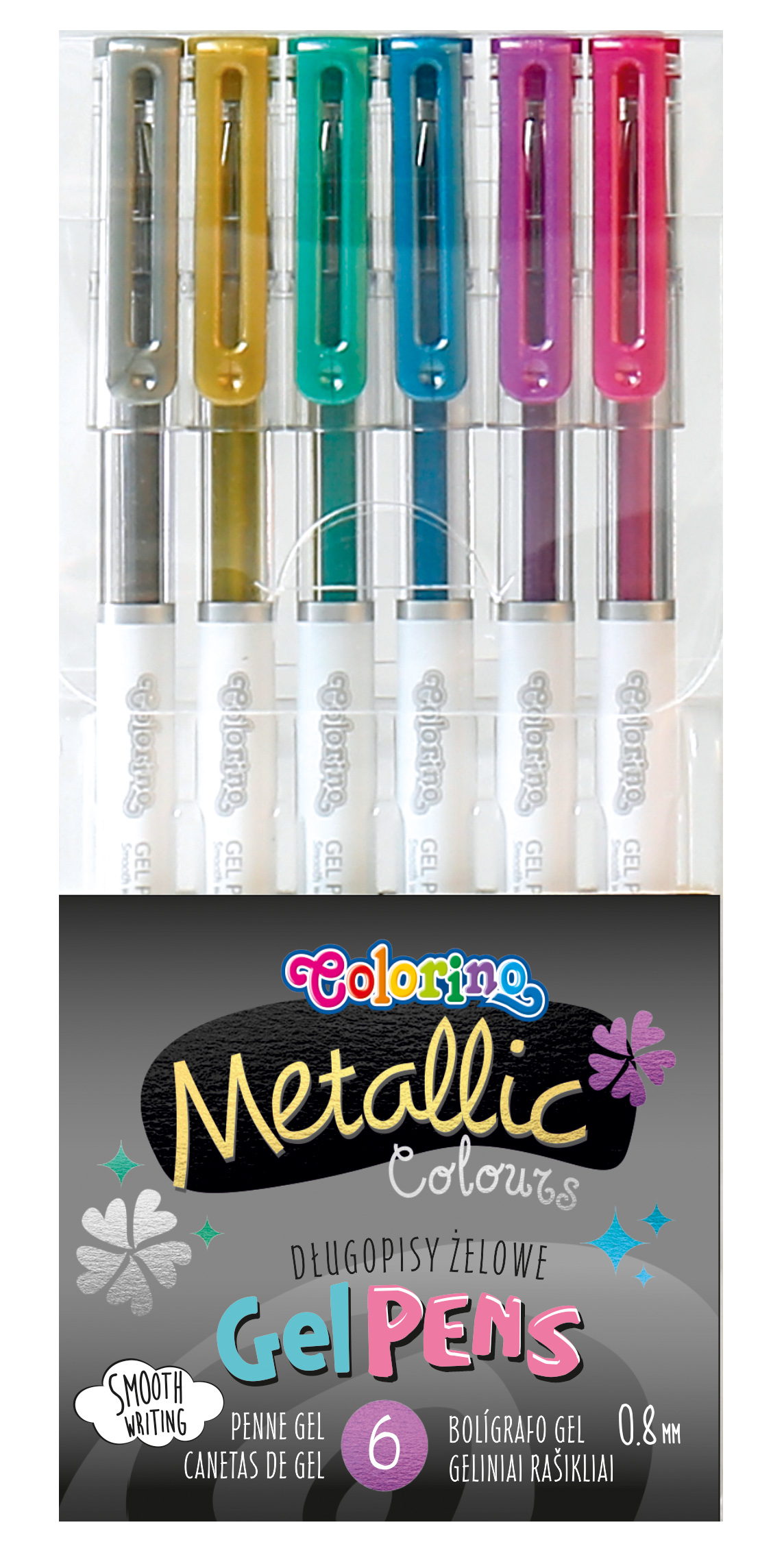 Gelové rollery metalické 6 barev