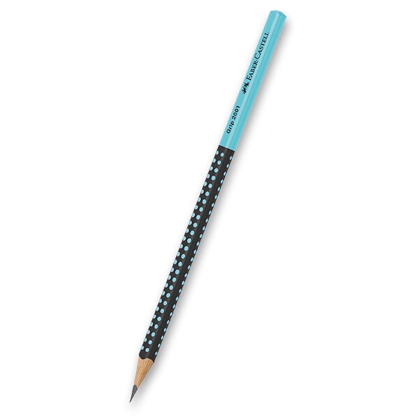 Grafitová tužka Faber-Castell Grip 2001 two tone, tvrdost HB tyrkysová
