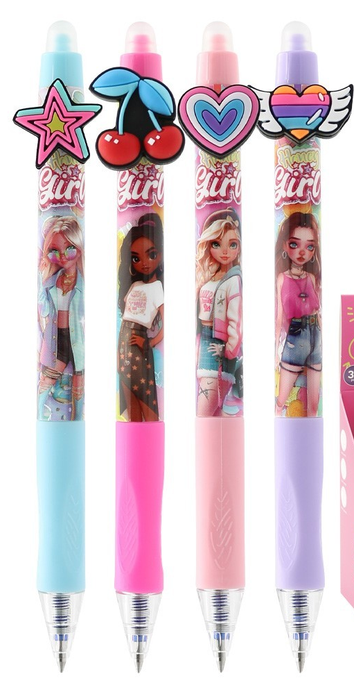 Gumovatelné pero Honey Girl 0,5 mm srdce s křídly
