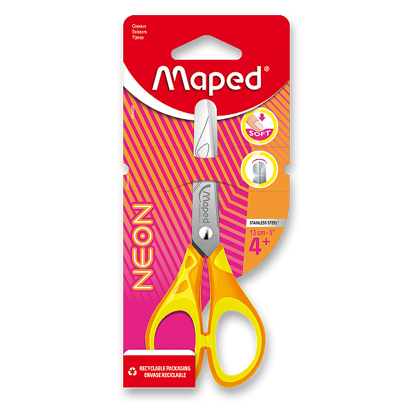 Nůžky Maped Pulse Soft NEON 13 cm žluté