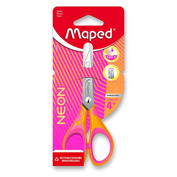 Nůžky Maped Pulse Soft NEON 13 cm růžové