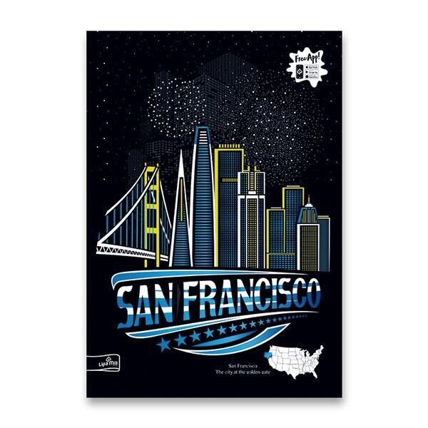 Sešit 444 Premium Metallic Cities  San Francisco